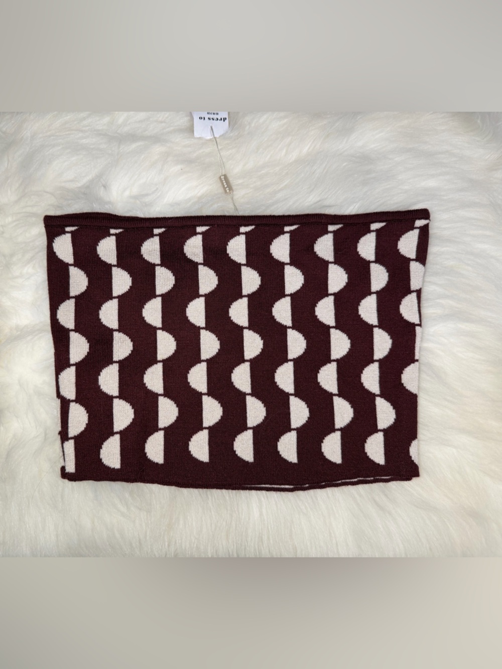 Dress to Wine and Off White Copa Knit Top